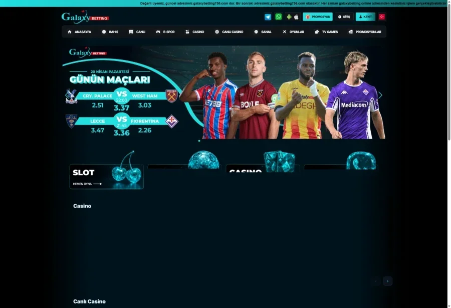 Galaxy Betting ekran görüntüsü